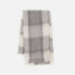 Grey Plaid Drumin Mohair Scarf - Cushendale Woollen Mills