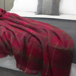 Cranberry Drumin Mohair Throw Blanket - Cushendale Woollen Mills