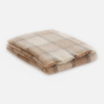 Fawn Plaid Drumin Mohair Throw Blanket - Cushendale Woollen Mills