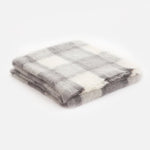 Grey Plaid Drumin Mohair Throw Blanket - Cushendale Woollen Mills