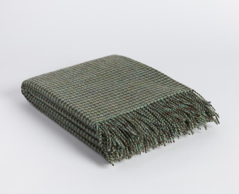 LIMITED EDITION - Sage Irish Wool Throw Blanket - Cushendale Woollen Mills