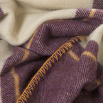 Purple Lacken Irish Wool Bed Blanket - Cushendale Woollen Mills