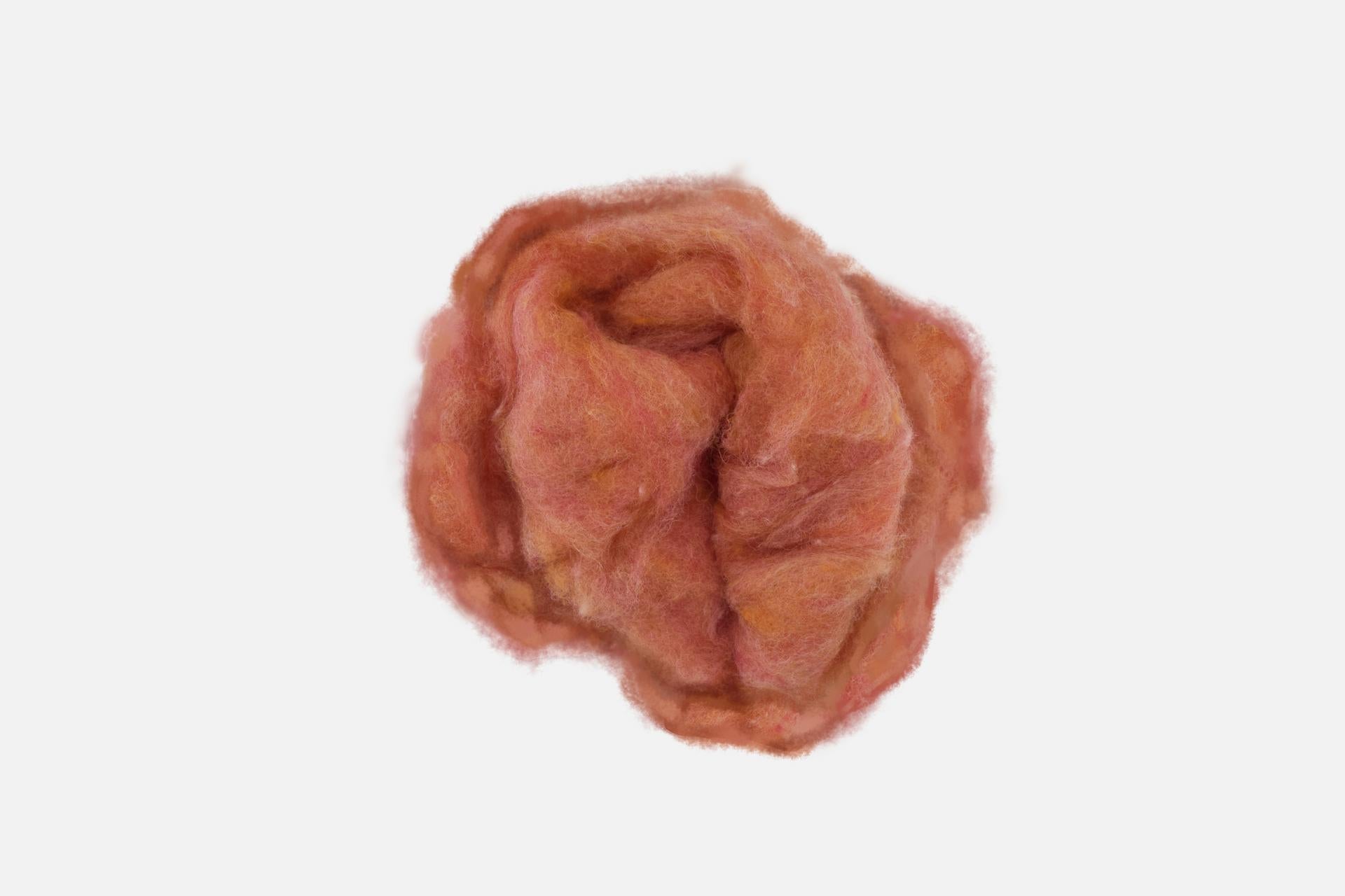 Light Orange Carded Irish Wool - Cushendale Woollen Mills