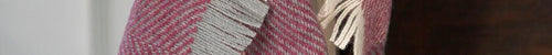 Pink Heather Corrán Irish Wool Throw Blanket - Cushendale Woollen Mills