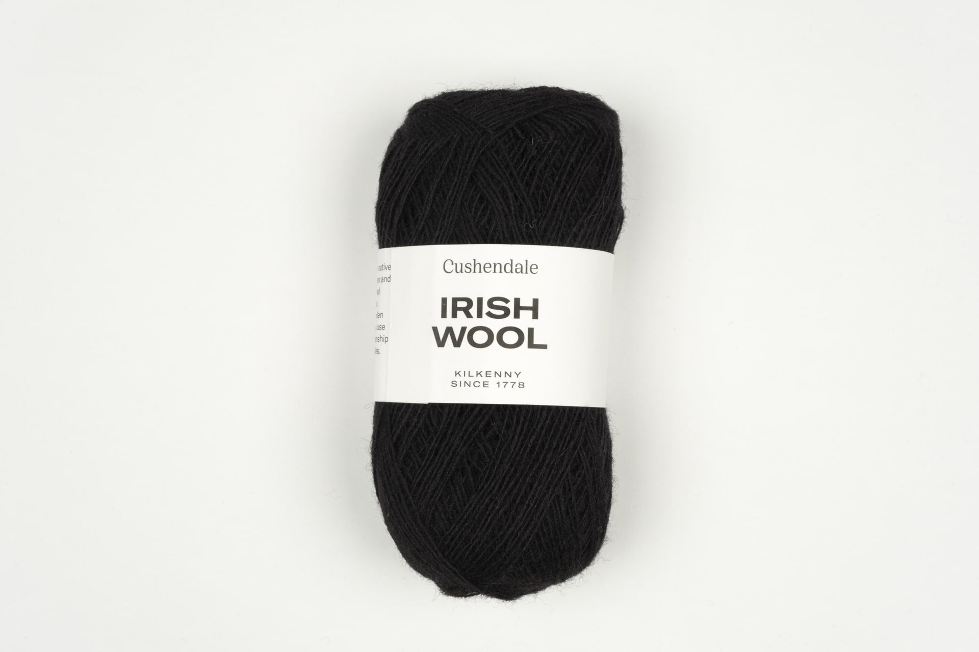 Black Irish Wool Lace Yarn - Cushendale Woollen Mills