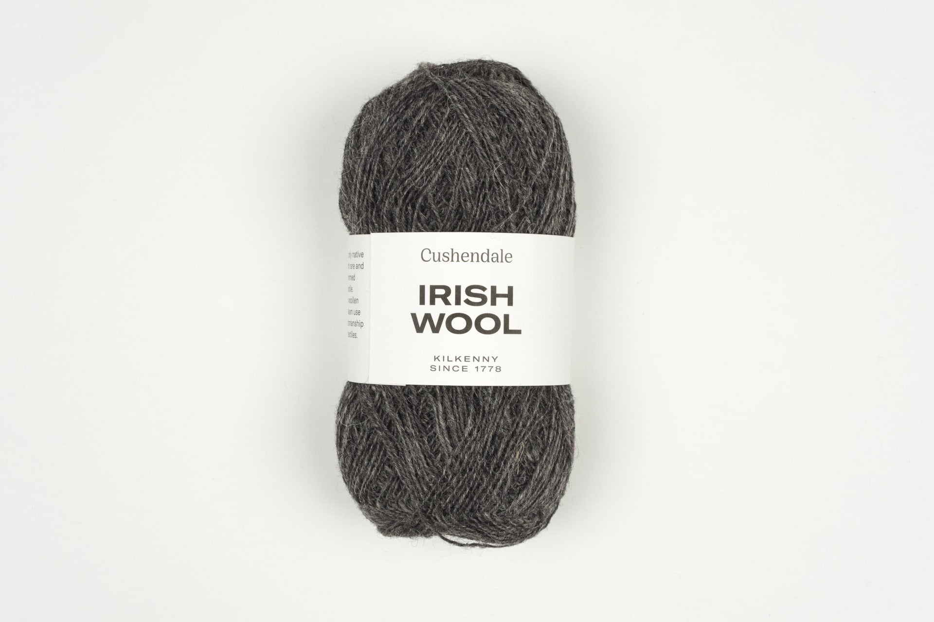 Mid Charcoal Irish Wool Lace Yarn - Cushendale Woollen Mills