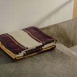 Purple Lacken Irish Wool Bed Blanket - Cushendale Woollen Mills