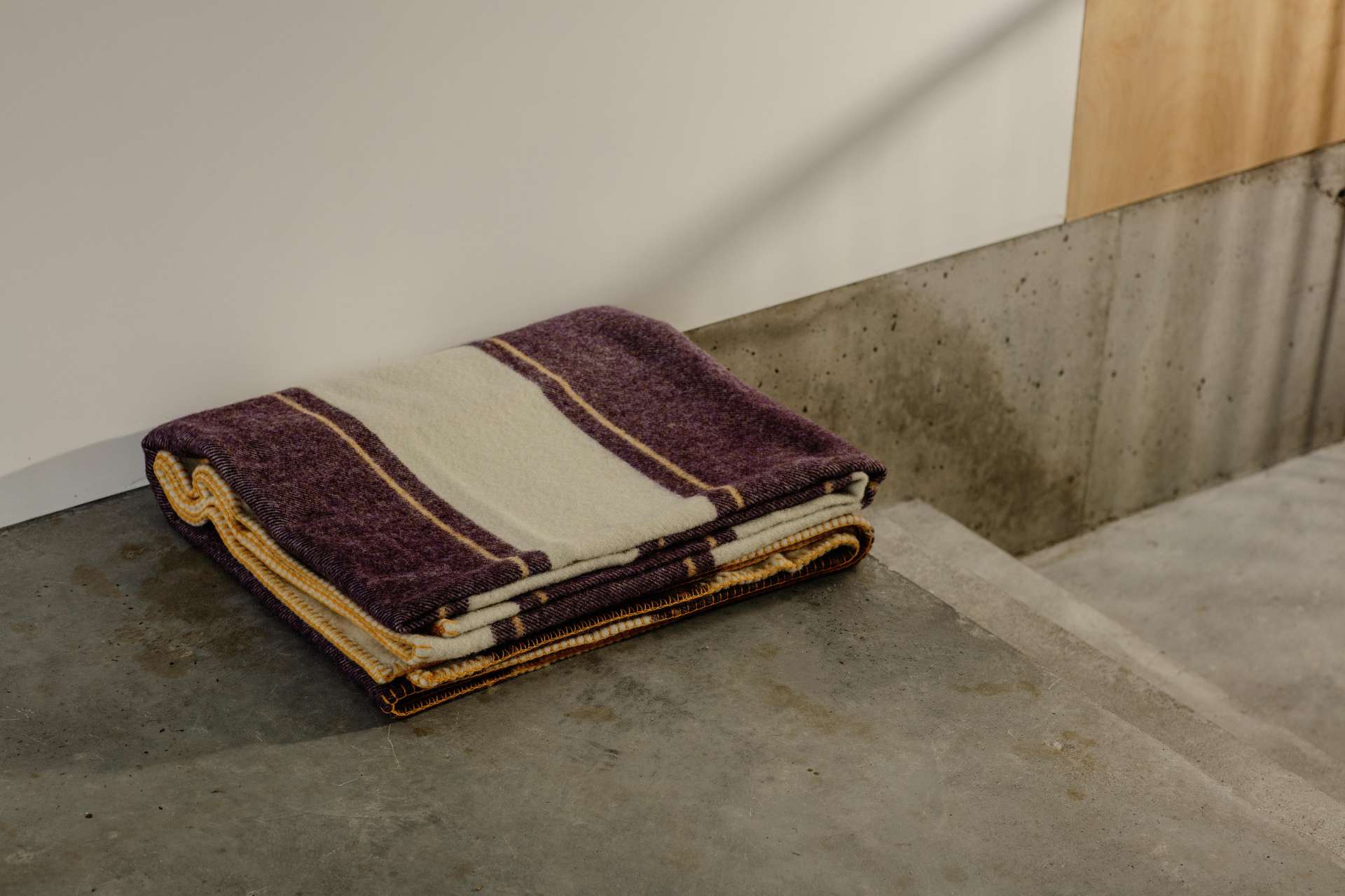 Purple Lacken Irish Wool Bed Blanket - Cushendale Woollen Mills