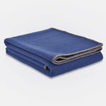 Cobalt Barrow Irish Wool Bed Blanket - Cushendale Woollen Mills