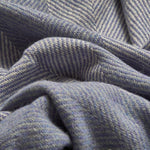 Indigo Corrán Irish Wool Throw Blanket - Cushendale Woollen Mills