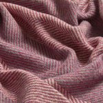 Pink Heather Corrán Irish Wool Throw Blanket - Cushendale Woollen Mills