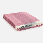 Pink Heather Corrán Irish Wool Throw Blanket - Cushendale Woollen Mills