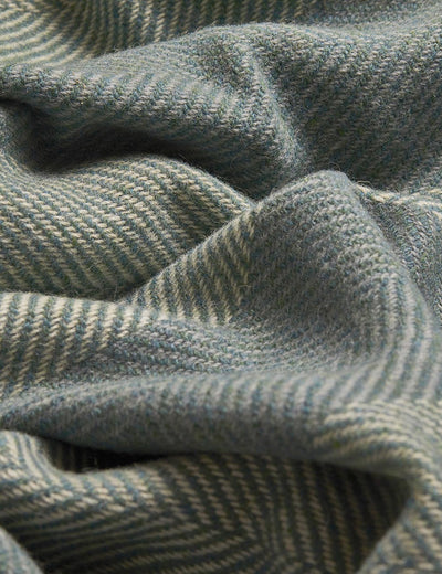 Sage Corrán Irish Wool Throw Blanket - Cushendale Woollen Mills