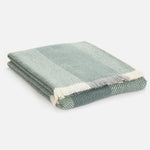 Sage Corrán Irish Wool Throw Blanket - Cushendale Woollen Mills