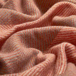 Salmon Corrán Irish Wool Throw Blanket - Cushendale Woollen Mills