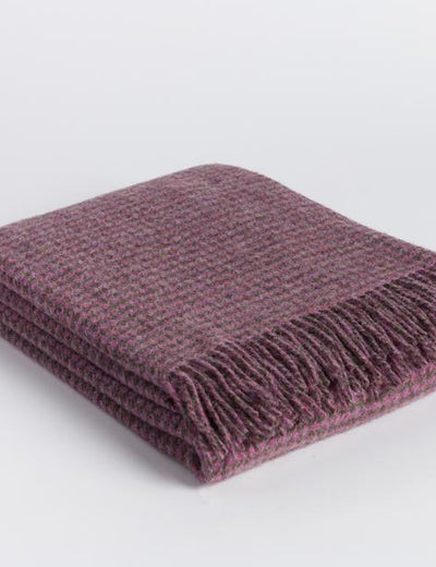 LIMITED EDITION - Pink Heather Irish Wool Throw Blanket - Cushendale Woollen Mills
