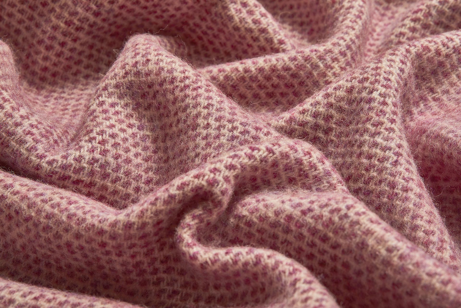 Pink Heather Kilkenny Irish Wool Throw Blanket - Cushendale Woollen Mills