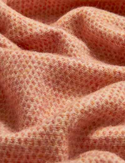 Salmon Kilkenny Irish Wool Throw Blanket - Cushendale Woollen Mills