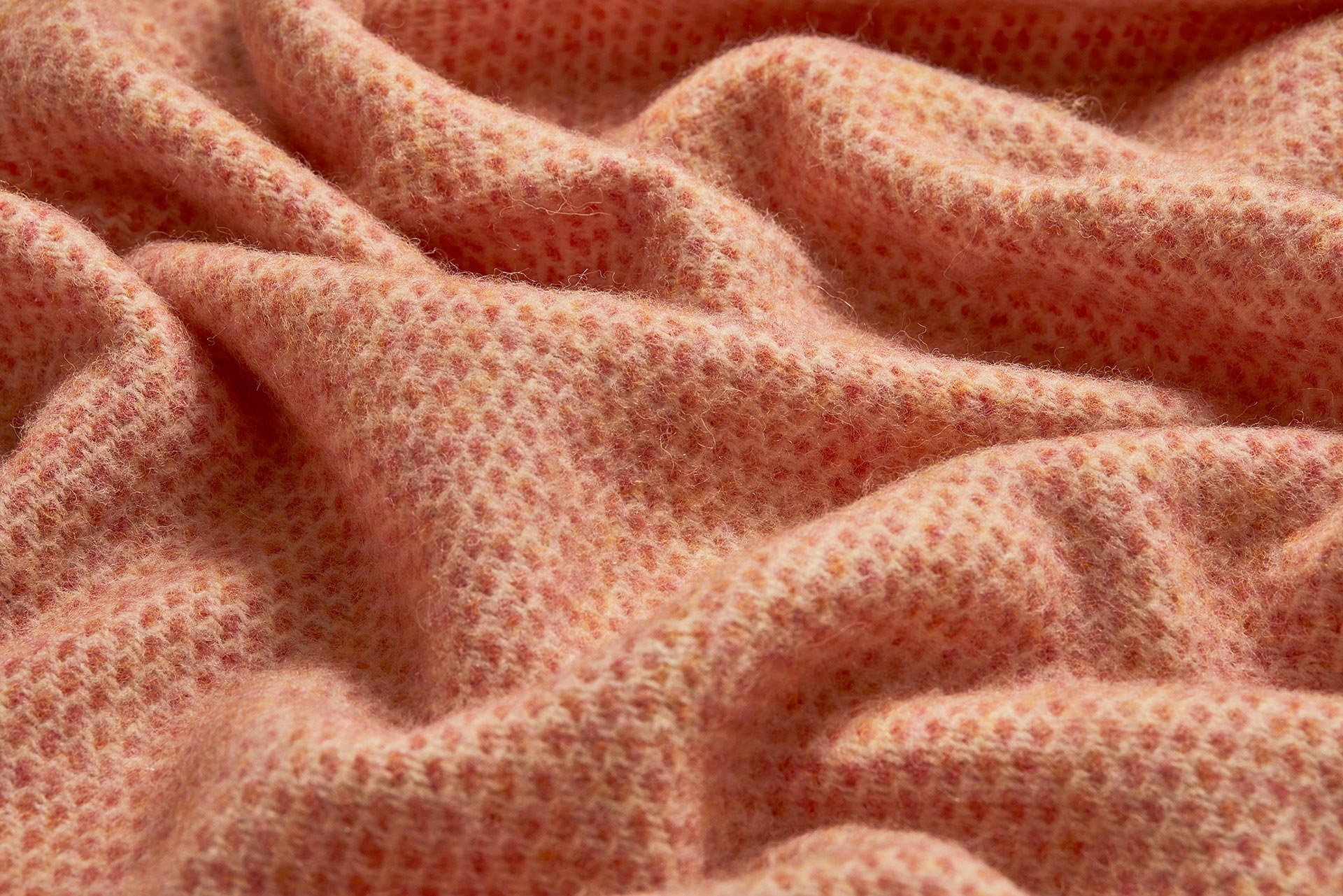 Salmon Kilkenny Irish Wool Throw Blanket - Cushendale Woollen Mills
