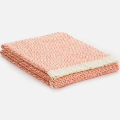 Salmon Kilkenny Irish Wool Throw Blanket - Cushendale Woollen Mills