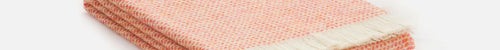 Salmon Kilkenny Irish Wool Throw Blanket - Cushendale Woollen Mills