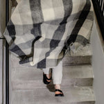 Grey Plaid Ullard Irish Wool Throw Blanket - Cushendale Woollen Mills