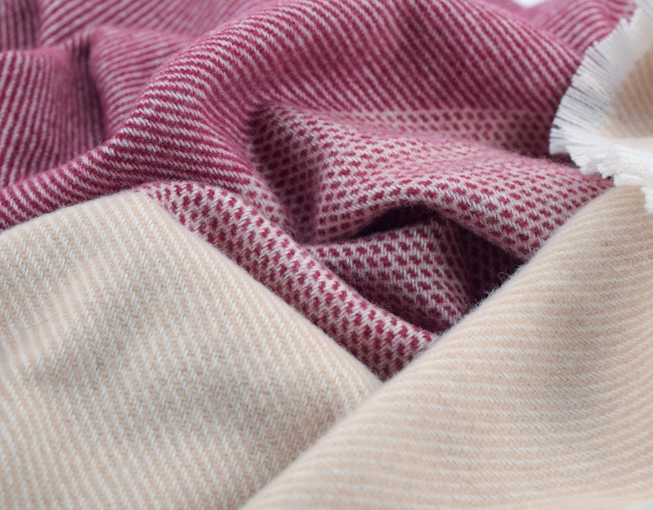 Wine Ballyogan Lambswool Throw Blanket - Cushendale Woollen Mills