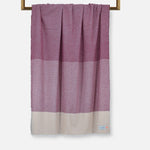 Wine Ballyogan Lambswool Throw Blanket - Cushendale Woollen Mills