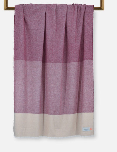 Wine Ballyogan Lambswool Throw Blanket - Cushendale Woollen Mills