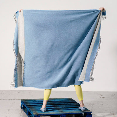 Sky Scadán Lambswool Throw Blanket - Cushendale Woollen Mills