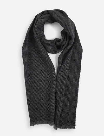 Black Grange Lambswool Scarf - Cushendale Woollen Mills