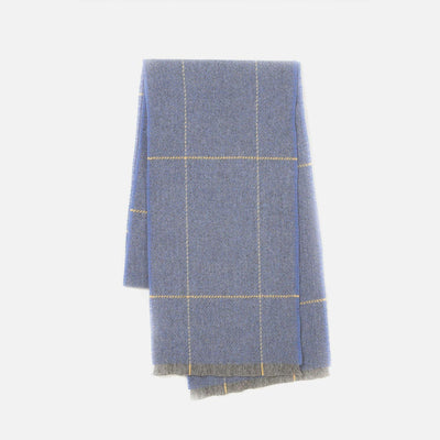 Blue Turra Merino Lambswool Scarf - Cushendale Woollen Mills