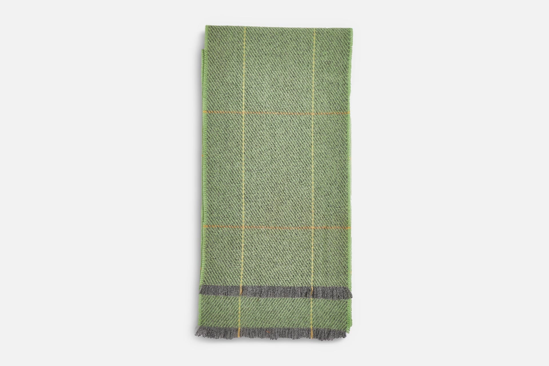Lime Turra Merino Lambswool Scarf - Cushendale Woollen Mills