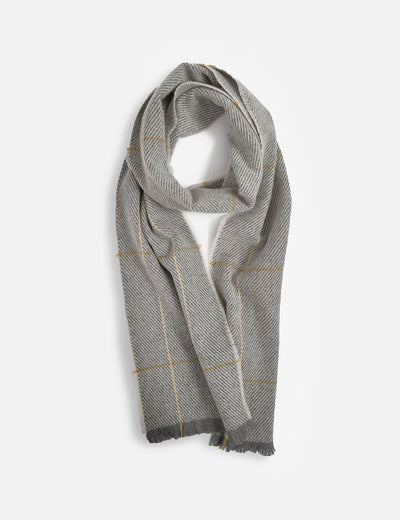 Silver Turra Merino Lambswool Scarf - Cushendale Woollen Mills