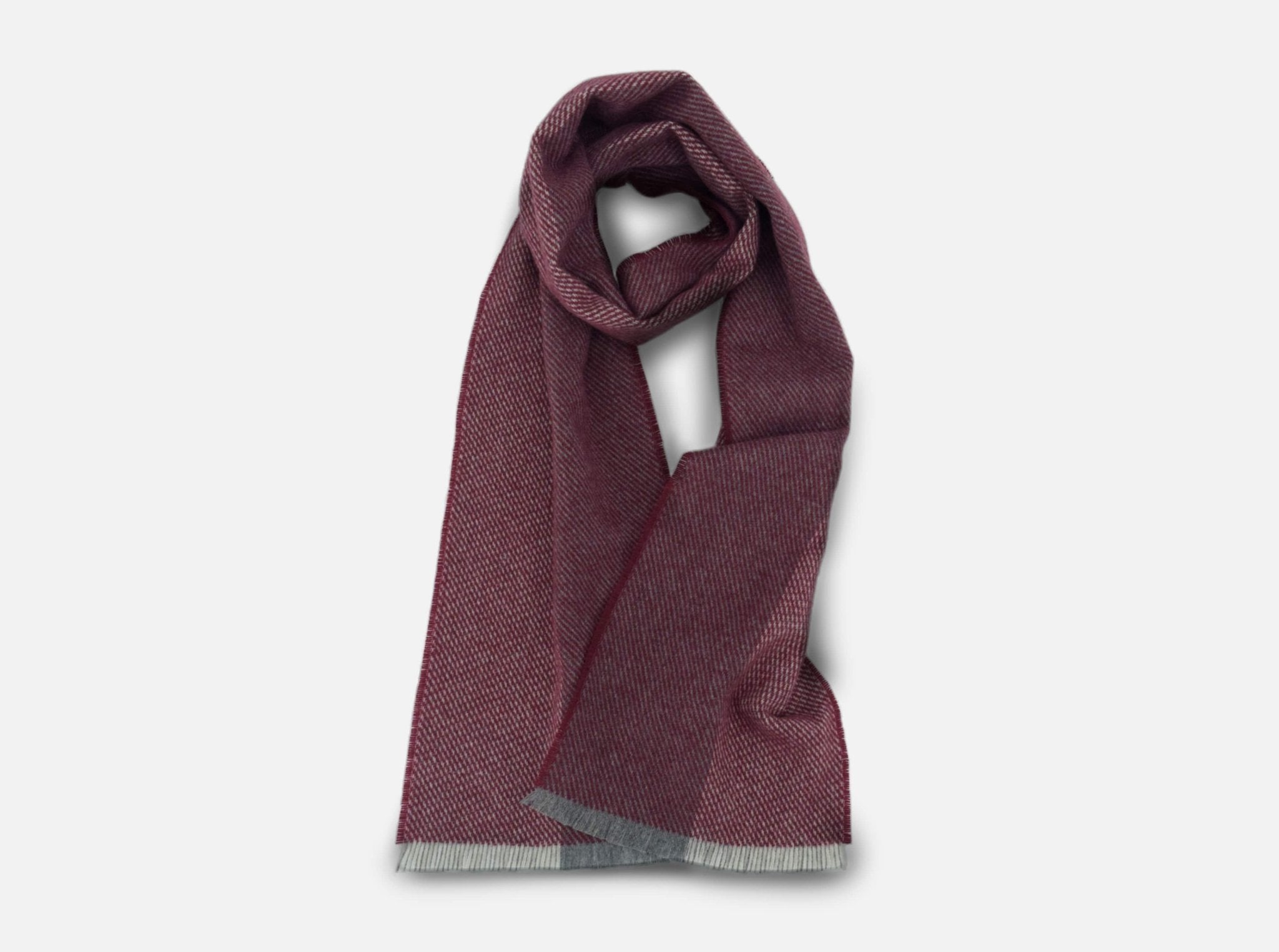 Wine Uisce Lambswool Scarf - Cushendale Woollen Mills