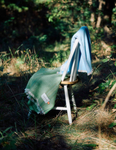 Jade Seskin Lambswool Throw Blanket - Cushendale Woollen Mills