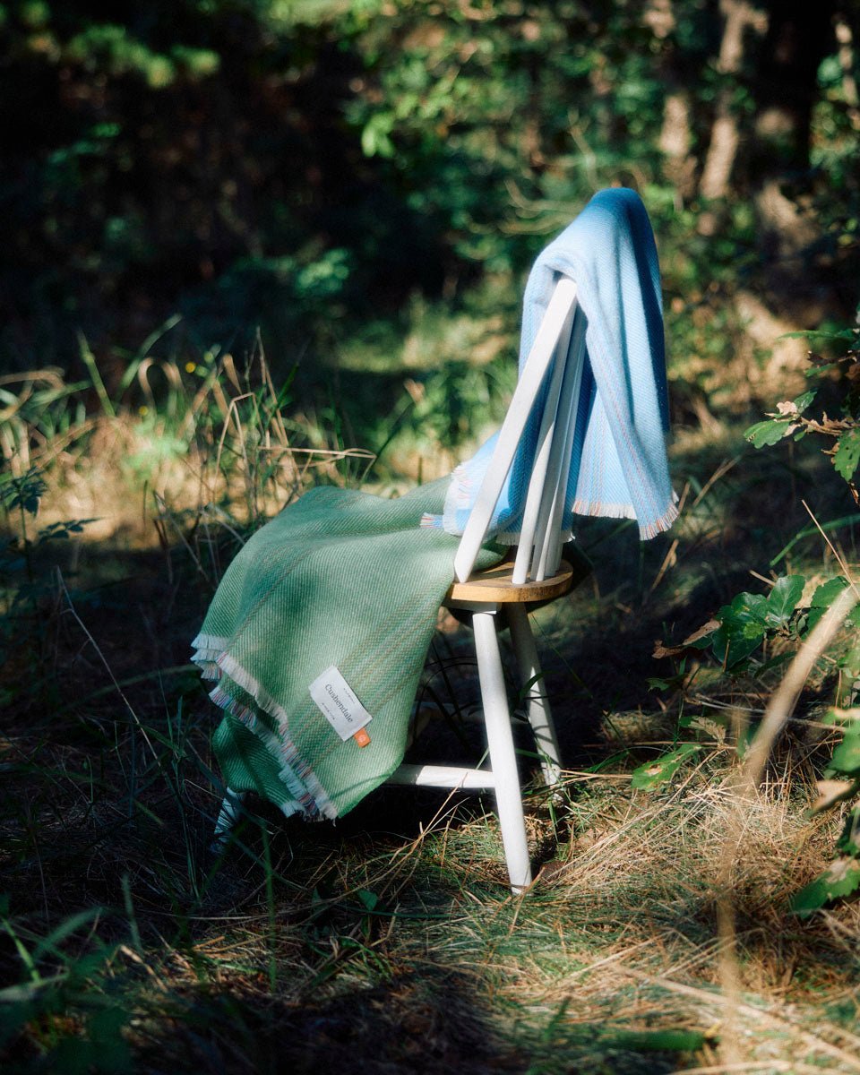 Jade Seskin Lambswool Throw Blanket - Cushendale Woollen Mills