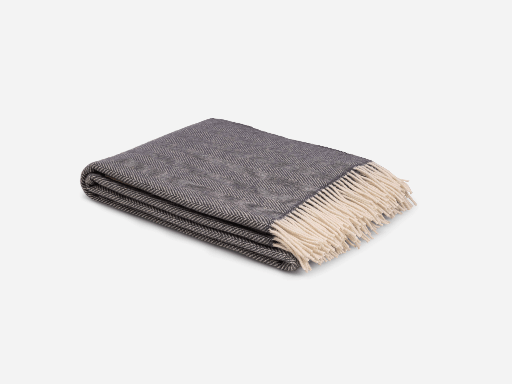 Graphite Aclare Lambswool Throw Blanket - Cushendale Woollen Mills