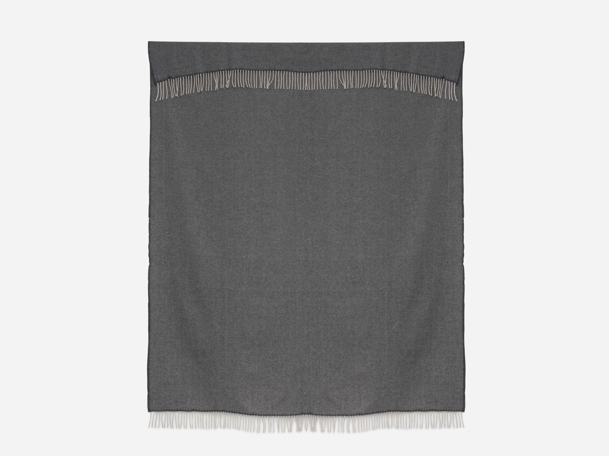 Graphite Aclare Lambswool Throw Blanket - Cushendale Woollen Mills
