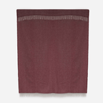 Wine Aclare Lambswool Throw Blanket - Cushendale Woollen Mills