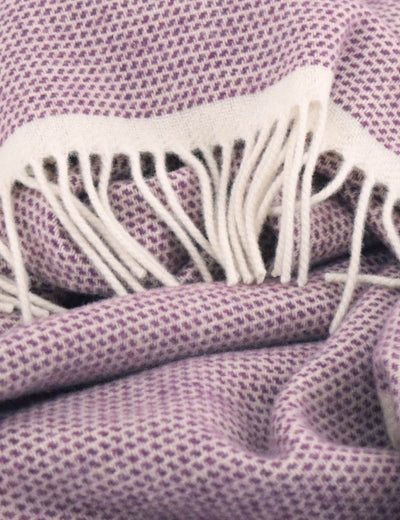 Mauve Duiske Lambswool Throw Blanket - Cushendale Woollen Mills