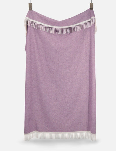 Mauve Duiske Lambswool Throw Blanket - Cushendale Woollen Mills