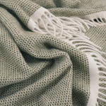 Moss Duiske Lambswool Throw Blanket - Cushendale Woollen Mills