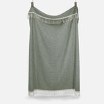 Moss Duiske Lambswool Throw Blanket - Cushendale Woollen Mills