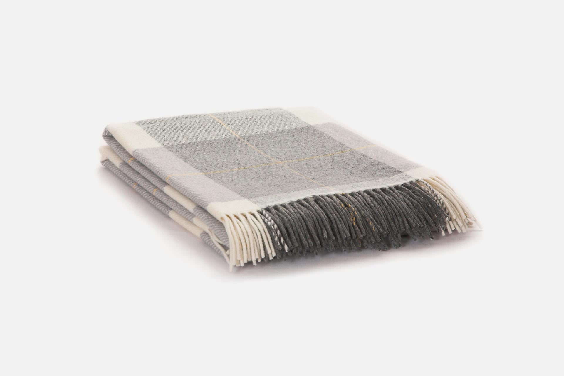 Steel Glynn Lambswool Throw Blanket - Cushendale Woollen Mills