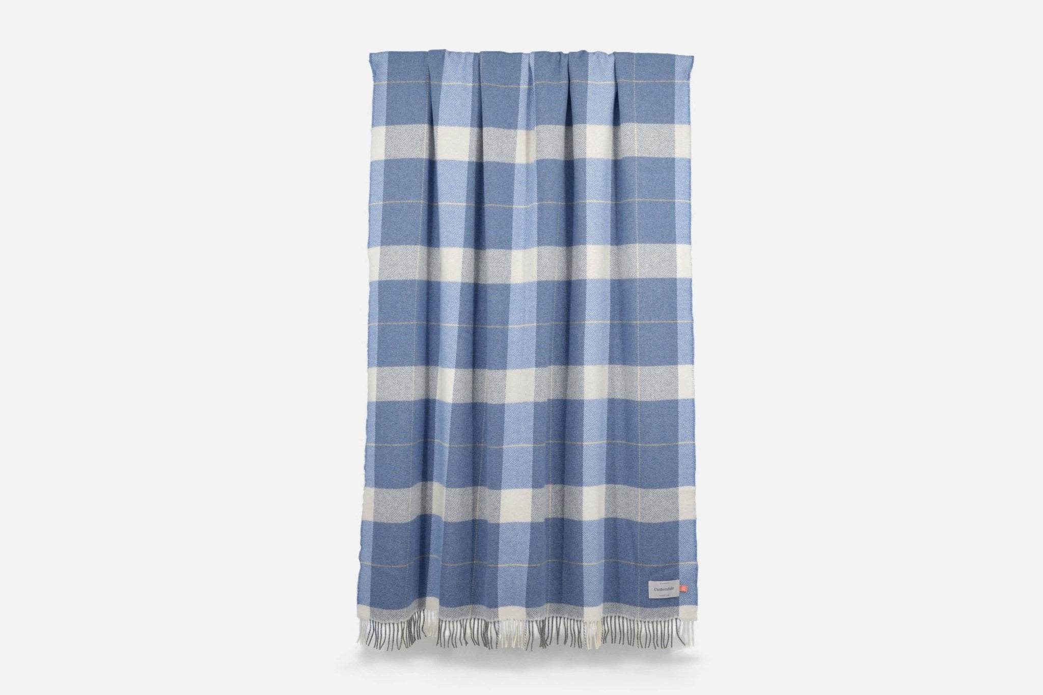 Azure Glynn Lambswool Throw Blanket - Cushendale Woollen Mills