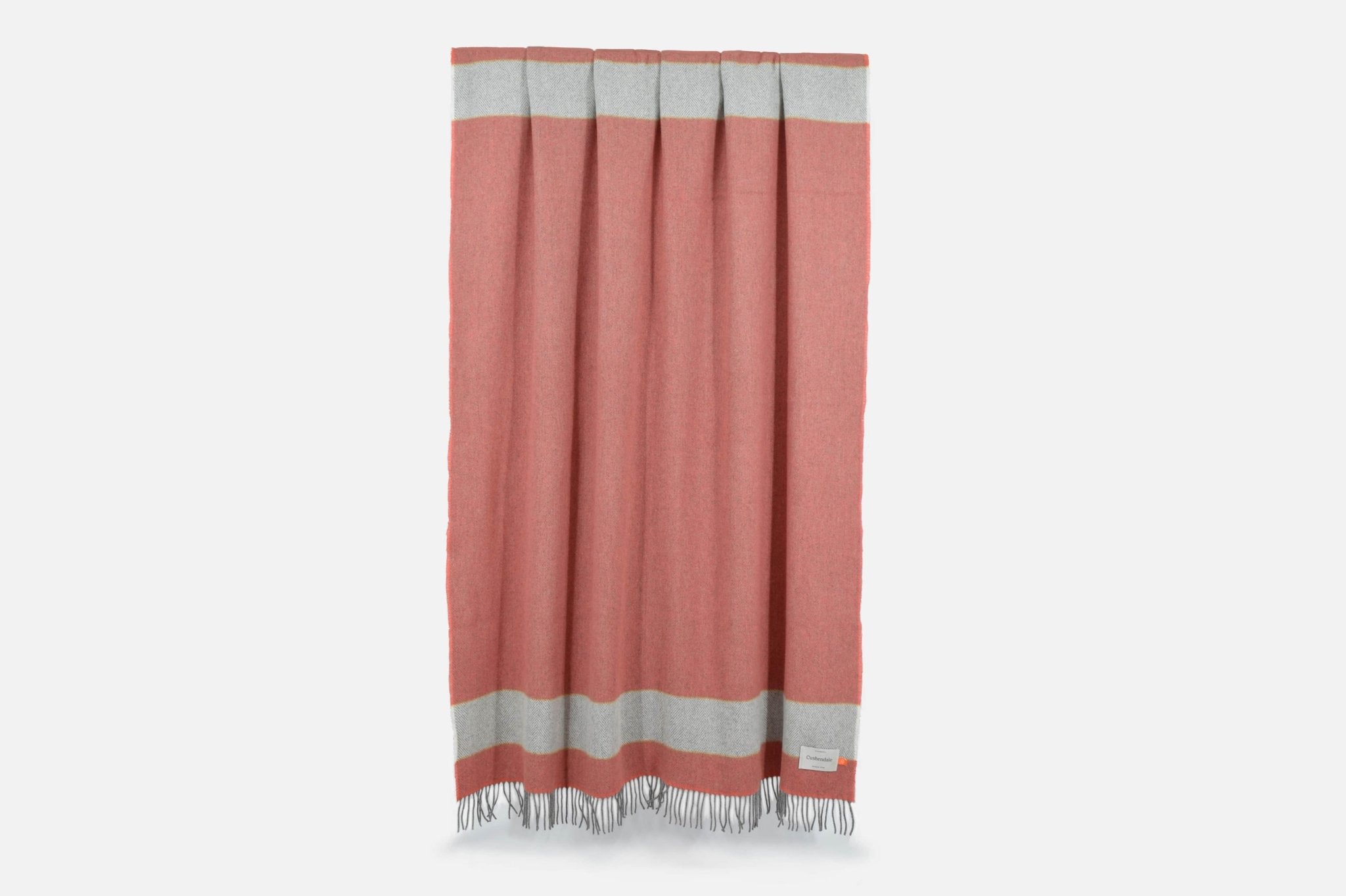 Coral Scadán Lambswool Throw Blanket - Cushendale Woollen Mills