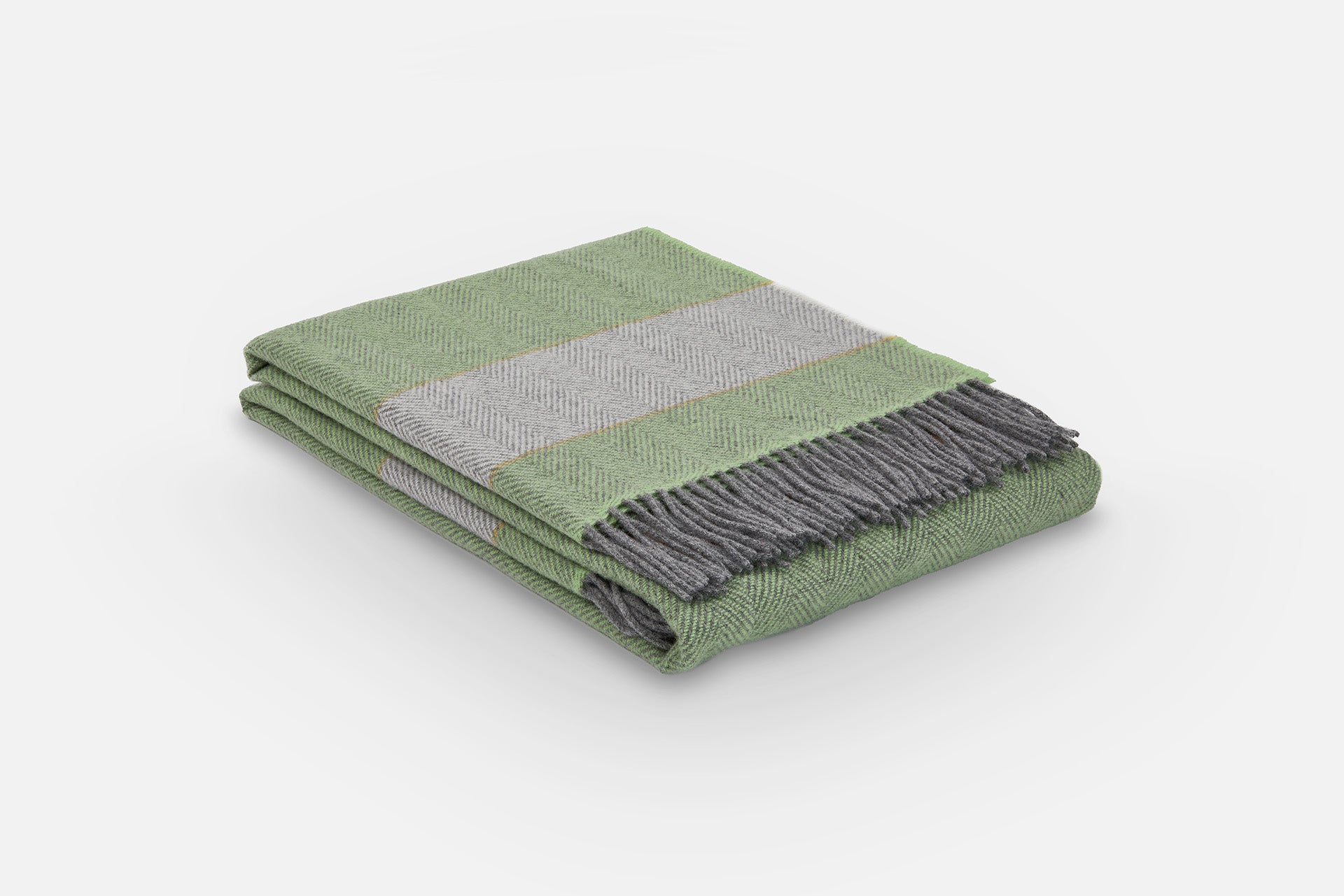 Lime Scadán Lambswool Throw Blanket - Cushendale Woollen Mills