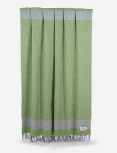 Lime Scadán Lambswool Throw Blanket - Cushendale Woollen Mills