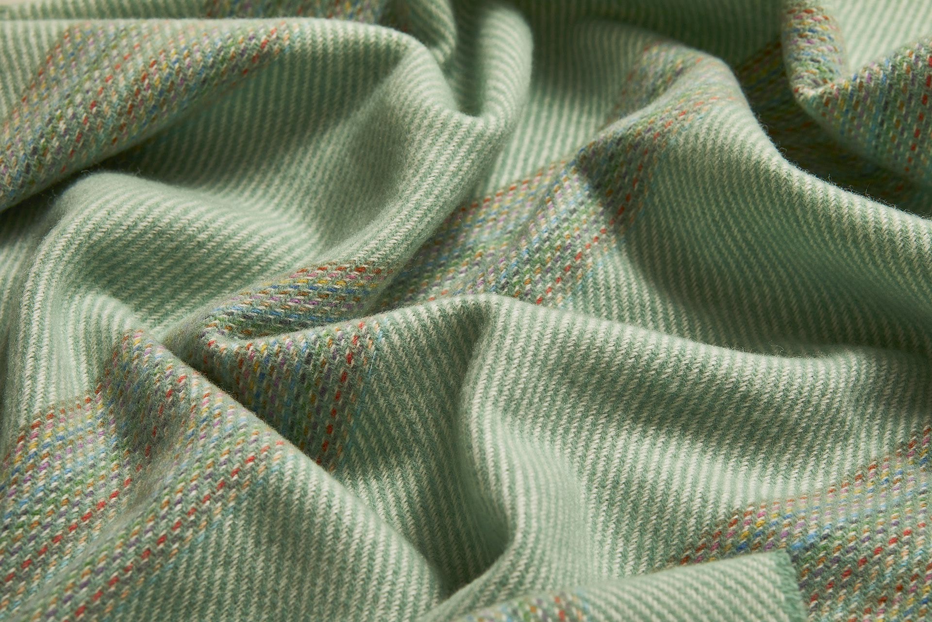 Jade Seskin Lambswool Throw Blanket - Cushendale Woollen Mills